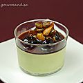 Panna cotta à la pistache cerises amarena
