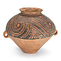 A large yangshao painted pottery jar, neolithic period