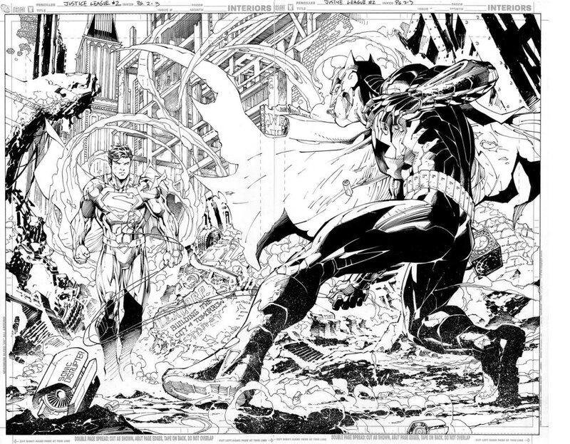 Batman VS Superman - Sketch - by Jim Lee - Photo de Dessins de Pros - Jim  Lee - Un tour chez Max