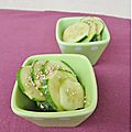 Salade de concombres au sésame et au wasabi