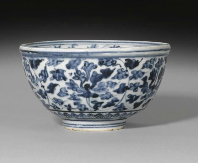 A Blue And White Warming Bowl