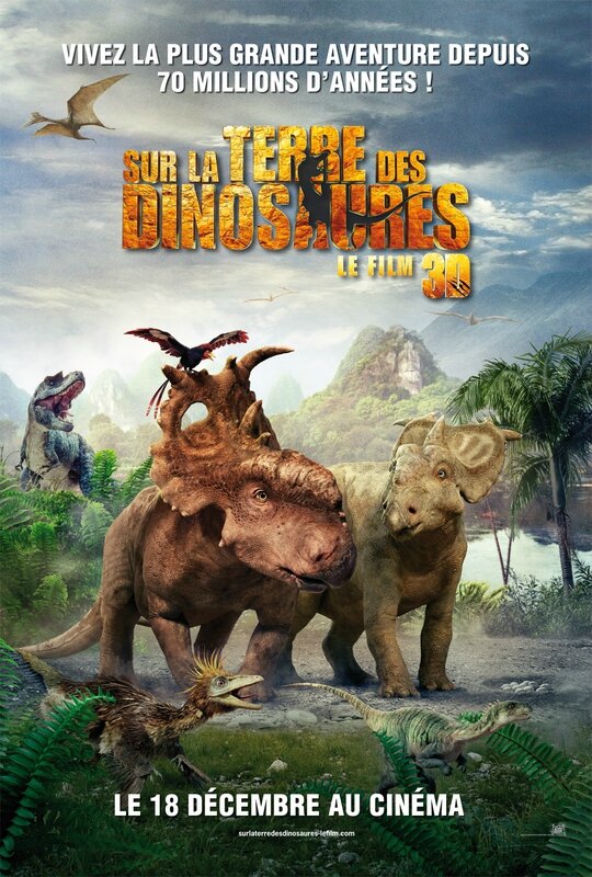 Affiche Sur la Terre des Dinosaures - Le film 3D