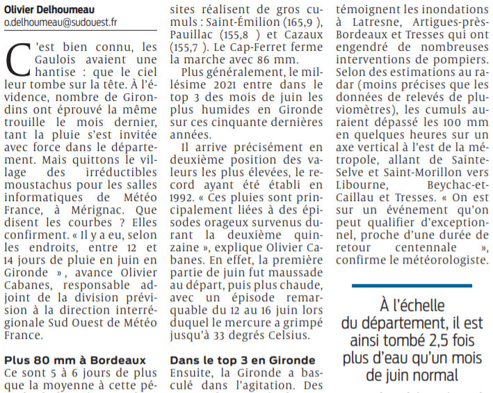 2021 07 03 SO Des cumuls de pluie exceptionnels en juin 2