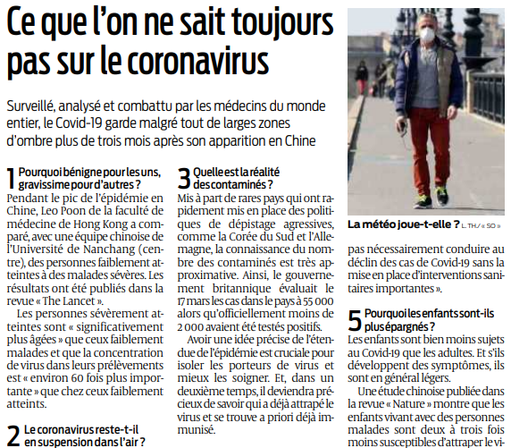 2020 04 01 SO Ce que l'on ne sait toujours pas sur le coronavirus