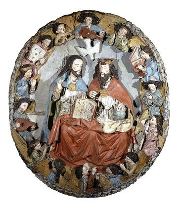 La Sainte Trinité aux anges musiciens, XVIe, musée breton