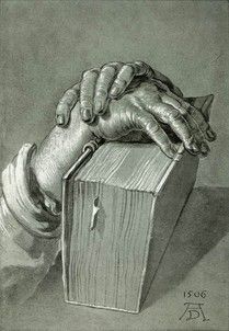 albrecht_du_rer_e_tude_de_mains_avec_une_bible_1508_staatliche_graphische_sammlung_munich_source_wga