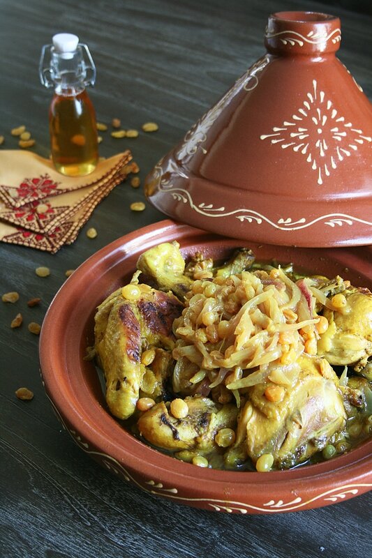 Tajine de poulet, raisins secs et huile d'argan Passion culinaire by