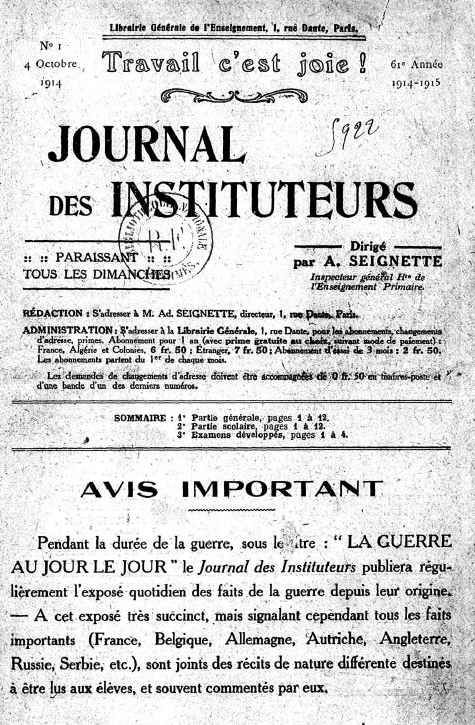 Journal des instits N1
