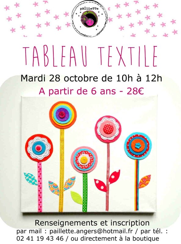 flyer tableau textile