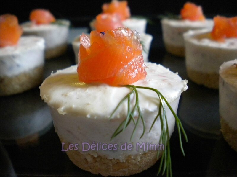 Mini cheesecakes au saumon fumé 5