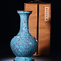 A ‘robin’s egg’ glazed bottle vase, yongzheng period, 1723-1735