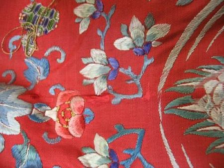 A_Manchu_noblewoman_s_red_silk_ground_embroidered_informal_robe5